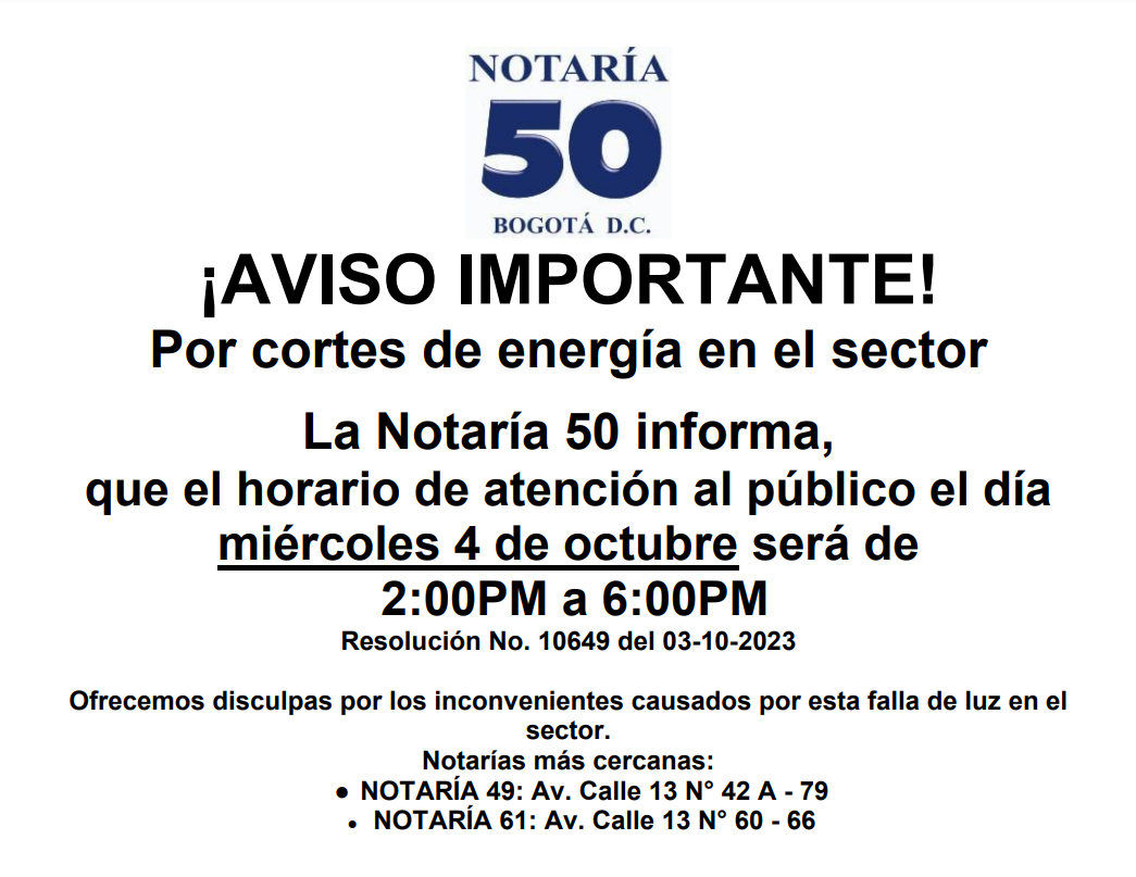 Aviso N50
